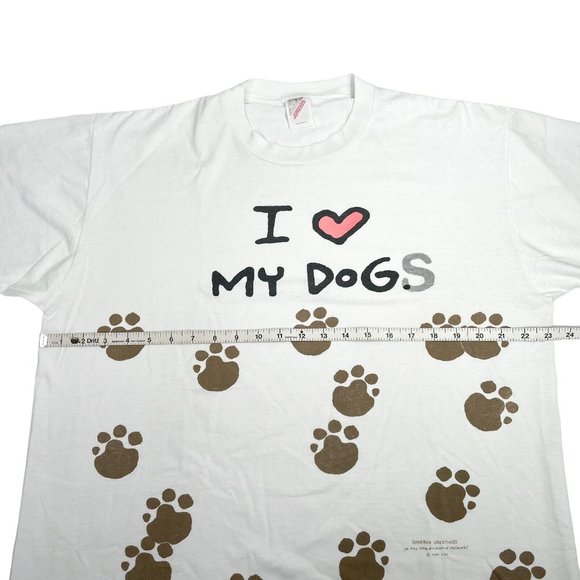 Vintage Shoebox Greetings Hallmark T Shirt- I Love My Dog(s)- NO Size - Picture 11 of 12